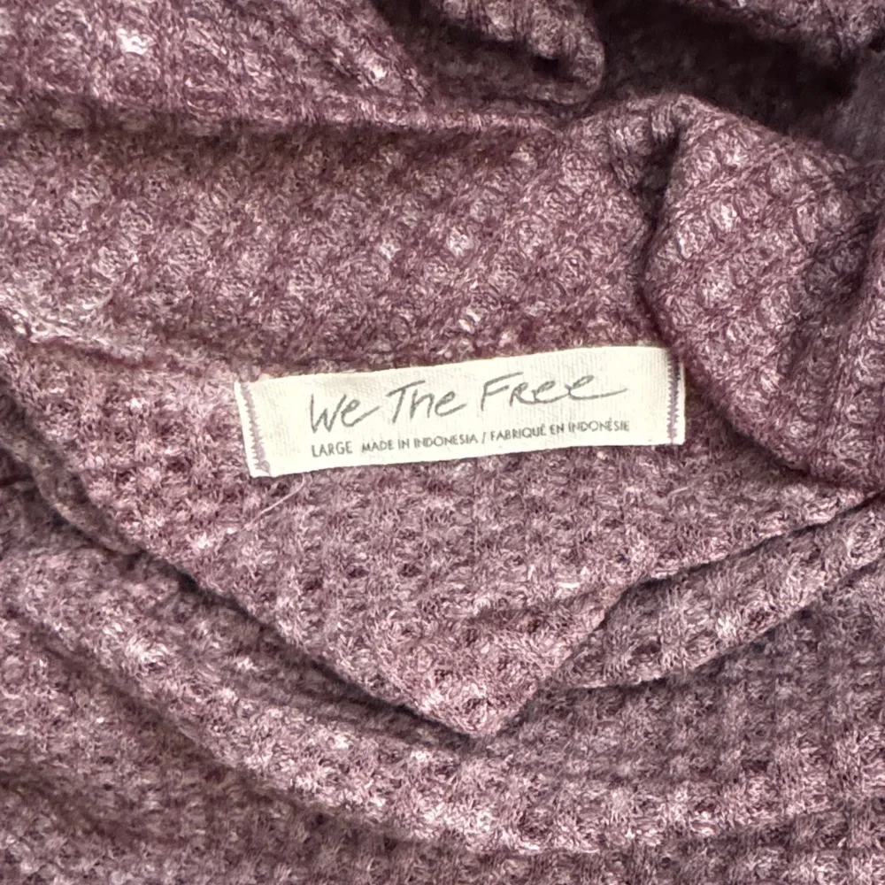 We The Free Off-the-Shoulder Textured Sweater in Taupe - Picture 7 of 7